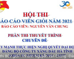 Hội thi BCV giỏi  Thí sinh Nguyễn Văn Chung  Đảng ủy CTy Xăng dầu Hà Tĩnh